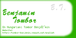 benjamin tombor business card